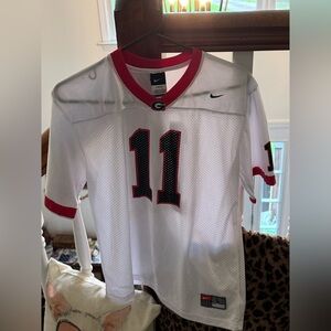 Nike White and Red Men's Jersey with Number 11